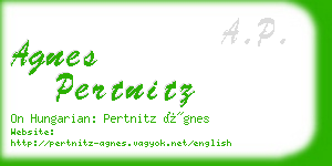 agnes pertnitz business card